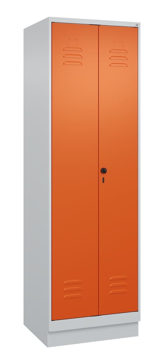 C+P Wäsche-Spind Classic PLUS, Sockel, 2 Abteile, 1950x600x500mm, 7035/2004 Image