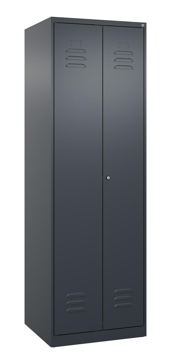 C+P Putzmittel-Spind Classic PLUS, 2 Abteile, 1850x600x500mm, 7016/7016 Image