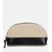 Sense Small Linen And Leather Clutch