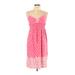 Athleta Casual Dress V Neck Sleeveless: Pink Dresses - Women's Size Large