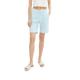 TOM TAILOR Damen 1036631 Bermuda Shorts, 32179 - Teal Offwhite Stripe, 32