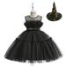 Toddler Girls Princess Witch Dress Tulle Halloween Birthday Party Costume 1-6T