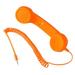 Vintage Retro 3.5mm Telephone Handset Cell Phone Receiver Mic Microphone Speaker for iPhone iPad Mobile Phones Cellphone Smartphone Orange