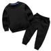 Savings Clearance 2024! Funicet Toddler Baby Boy Fall Winter Outfits Solid Crewneck Hoodies Sweatshirt Casual Pants 2Pcs Clothes Set Black 11-12 Years