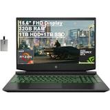 HP Pavilion 15.6 FHD Gaming Laptop Laptop Computer AMD Ryzen 5-4600H 32GB RAM 1TB HDD+1TB SSD Backlit Keyboard B&O Audio HD Webcam GeForce GTX 1650 Win10 Black 32GB USB Card