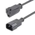 StarTech.com 1ft (0.3m) Power Extension Cord IEC C14 to NEMA 5-15R 10A 125V 18AWG 10 Pack Computer Power Extension Cord AC Outlet Extension Cable for Network Equipment UL Listed (PAC10010PK)