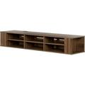 City Life 66 Wide Wall Mounted Console Natural Walnut