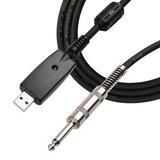 Dadypet Audio Cable Cable USB Male (1/4inch) Mono Cable USB Andio Cable Link Cable Compatible USB Link Cable USB Male 6.35mm Cable Professional PC Male 6.35mm (1/4inch) 6.35mm (1/4inch) Mono MOWEO