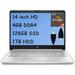 HP 14 Laptop 14 HD Micro-Edge Display AMD Ryzen 3 3250U (>i5-7200U) 4GB DDR4 128GB SSD 1TB HDD WebcamHP Fast Charge Win 10 (Google Classroom Compatible) + HDMI Cable