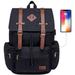 Mens Canvas Vintage Backpack for Men Women Travel Laptop Backpack Fits 17/15.6 Inch Computer & Tablet Large