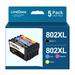 802xl Ink Cartridge with Latest Chips Replacement for Epson 802XL 802 T802XL T802 to use with Epson Workforce Pro WF-4740 WF-4730 WF-4720 WF-4734 EC-4020 EC-4030 (2 Black 1 Cyan 1 Magenta 1 Yellow)