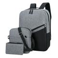 ESULOMP Fashion Three-piece Backpack Backpack Male Business Usb Charging Laptop Bag High-capacity Students Bag