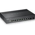 ZYXEL 8-port GbE L2 Switch with GbE Uplink - 8 Ports - Manageable - 4 Layer Supported - Modular - 2 SFP Slots - 11 W Power Consumption - Twisted Pair Optical Fiber - Rack-mountable Wall Mountable...