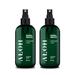 AL Sanitizing Hand Mist 2-pack | Lemongrass + Aloe | 70% Alcohol Hydrating Hand Sanitizer Spray with Essential Oil for Kids & Adults | 8oz Size Bottle (Set of 2)