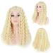 Augper Matte High Temperature Wire Small Coiled Tube Explosion Long Curly Hair Chemical Fiber Wig In The Split