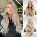 Mixed Blonde Wigs for Women Long Curly Layered Lace Wig Side Part