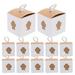 50 Pcs Candy Gifts Bunny Shaped Incense Burner Square Carton Box with Cover Paper