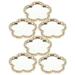 6 Pcs Beauty DIY Mobile Phone Accessories Mirror 6pcs (round Small (gold)) for Selfie Mirrors Cell Alloy