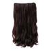 HX-Meiye 5 Clips Women Ladies Long Wig Thick Hair Soft Fluffy Straight Wig for Woman Girls Daily Use Hair Styling Dark Brown