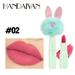 Dengmore 5-color Mini Rabbits Hair Matte Lipstick Matte Velvet Non-stick Lipgloss Nourishing Plumping Lip Gloss Moisturizing Lipstick