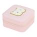 ZTTD Personalized Women s Jewelry Box Travel Jewelry Box English Alphabet Flower Jewelry Makeup Bag Gifts for Women Girls Pink