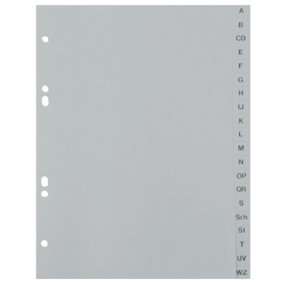 Plastoreg Register 325 A5 20tlg A-Z grau Image