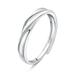 Forever Love Couple Wedding Lover Silver Color Rings U0S0
