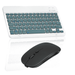 Rechargeable Bluetooth Keyboard and Mouse Combo Ultra Slim Full-Size Keyboard and Mouse for Lenovo Yoga Smart Tab and All Bluetooth Enabled Mac/Tablet/iPad/PC/Laptop -Pine Green with Black Mouse