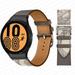 YuiYuKa No Gaps Leather Band For Samsung Galaxy Watch 4 Classic 46mm 42mm Smartwatch Belt Women Men StrapBracelet Correa Galaxy Watch 5/5 Pro Galaxy Watch 4 40mm 44mm Bands - etain-beton-black