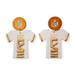 Women's Love, Hand + Heart Super Bowl LVIII Handmade Glittering Gold Jersey Earrings