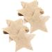 20 Pcs Burlap Pieces Ornaments Christmas Pendant Star Cutouts Shapes Tree Decorations Vintage Round Numb