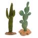 2 Pcs Cactus Model Indoor Plants Cactus Decoration Cactus Shape Ornament Mini Potted Artificial Cactus Figurine Office