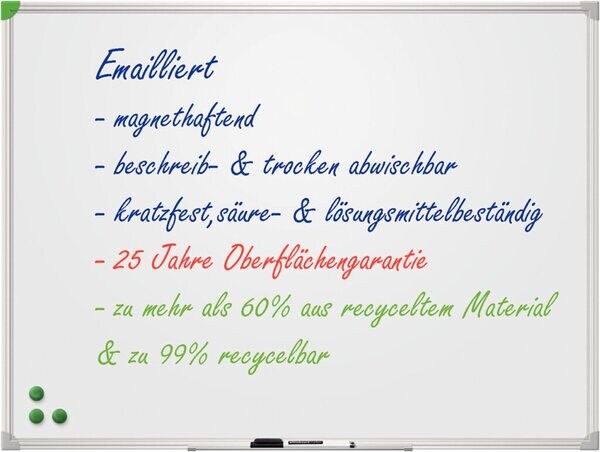 Franken Whiteboard Schreibtafel U-Act, 60x90cm, magnethaftend, weiß, Image