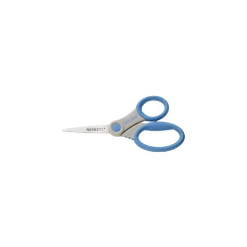 Westcott Schere Microban Softgrip 15,5 cm grau/blau