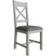 Ringwood Painted Cross Back Dining Chair with Fabric Seat (Sold in Pairs)