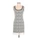 INC International Concepts Cocktail Dress - Sheath Scoop Neck Sleeveless: Gray Dresses - Women's Size Large