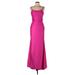 Blondie Nites Cocktail Dress - A-Line Square Sleeveless: Pink Print Dresses - Women's Size 11