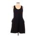 Soybu Casual Dress - A-Line: Black Solid Dresses - Women's Size Medium