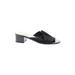 Bandolino Mule/Clog: Slip-on Chunky Heel Casual Black Solid Shoes - Women's Size 10 - Open Toe