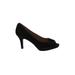 Dream Pairs Heels: Slip On Stiletto Cocktail Party Black Solid Shoes - Women's Size 9 - Peep Toe