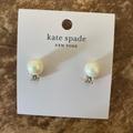 Kate Spade Jewelry | Kate Spade Pearl Diamond Studs | Color: Cream/White | Size: Os