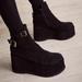 Free People Shoes | New Free People Black Suede Sabrina Platforms Booties | Color: Black | Size: Various