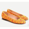 J. Crew Shoes | J. Crew Kiki Yellow Neon Saffron Briar Floral Bouquet Ballet Flat Shoes 6 | Color: Pink/Yellow | Size: 6