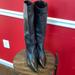 Nine West Shoes | Nine West Black Leather Heel Boots | Color: Black | Size: 7