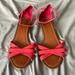 American Eagle Outfitters Shoes | American Eagle Red Low Heel Strappy Sandals Women’s Size 11 | Color: Brown/Red | Size: 11