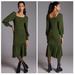 Anthropologie Dresses | Anthropologie Smocked Puff-Sleeved Midi Dress Large Nwt | Color: Green | Size: L