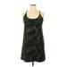 Active by Old Navy Active Dress - Shift: Green Print Activewear - Women's Size X-Large