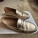 J. Crew Shoes | J Crew Metallic Gold Penny Loafers | Color: Gold | Size: 7