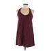 American Eagle Outfitters Casual Dress - Mini Scoop Neck Sleeveless: Burgundy Polka Dots Dresses - Women's Size Medium