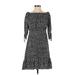 Zara Casual Dress - Midi Off The Shoulder 3/4 Sleeve: Black Dresses - Women's Size Small